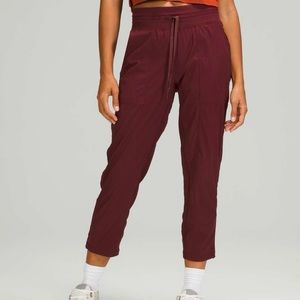 Lululemon Dance Studio Crops 25” Size 10.  Colour Red Merlot